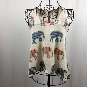 Gaze elephant 🐘 knit racer back tank top S